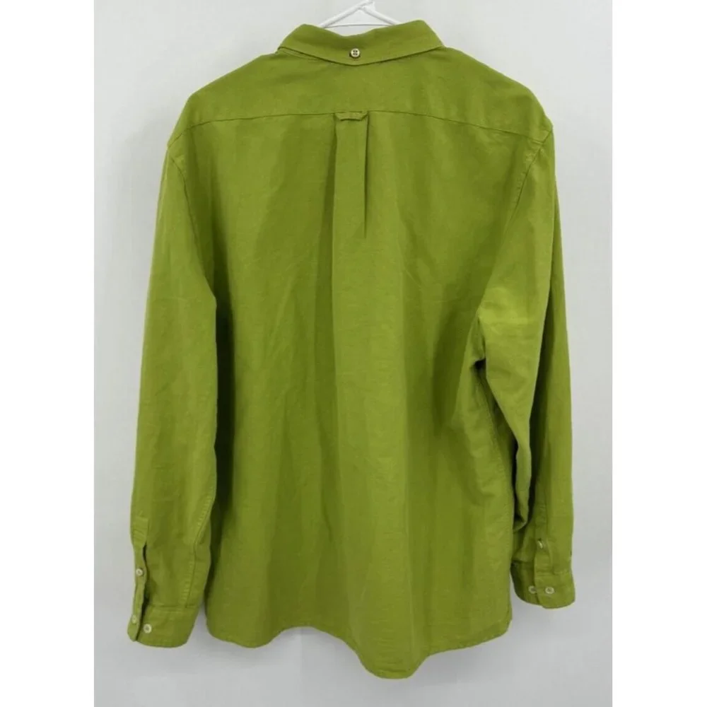 Carbon 2 Cobalt Mens Button Down‎ Cotton Green Sz L